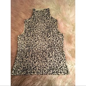 Classiques Entier Black graphic mock neck sweater